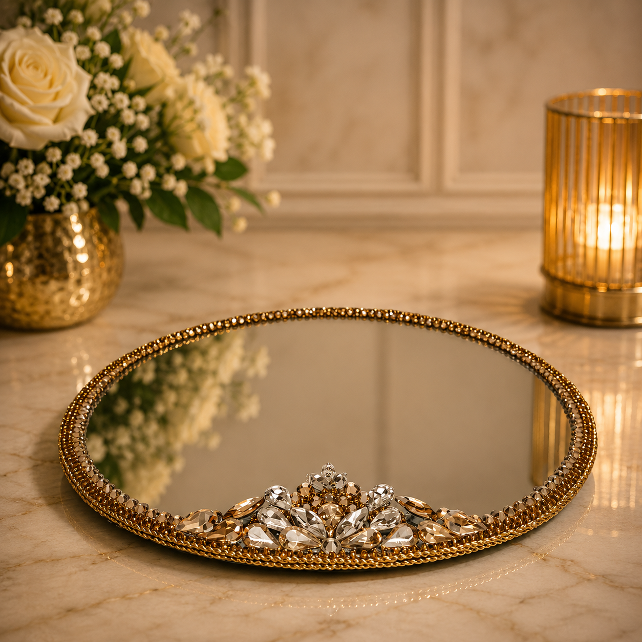 Luxury Mirror Presentation Tray for Wedding Gifts & Ring Boxes