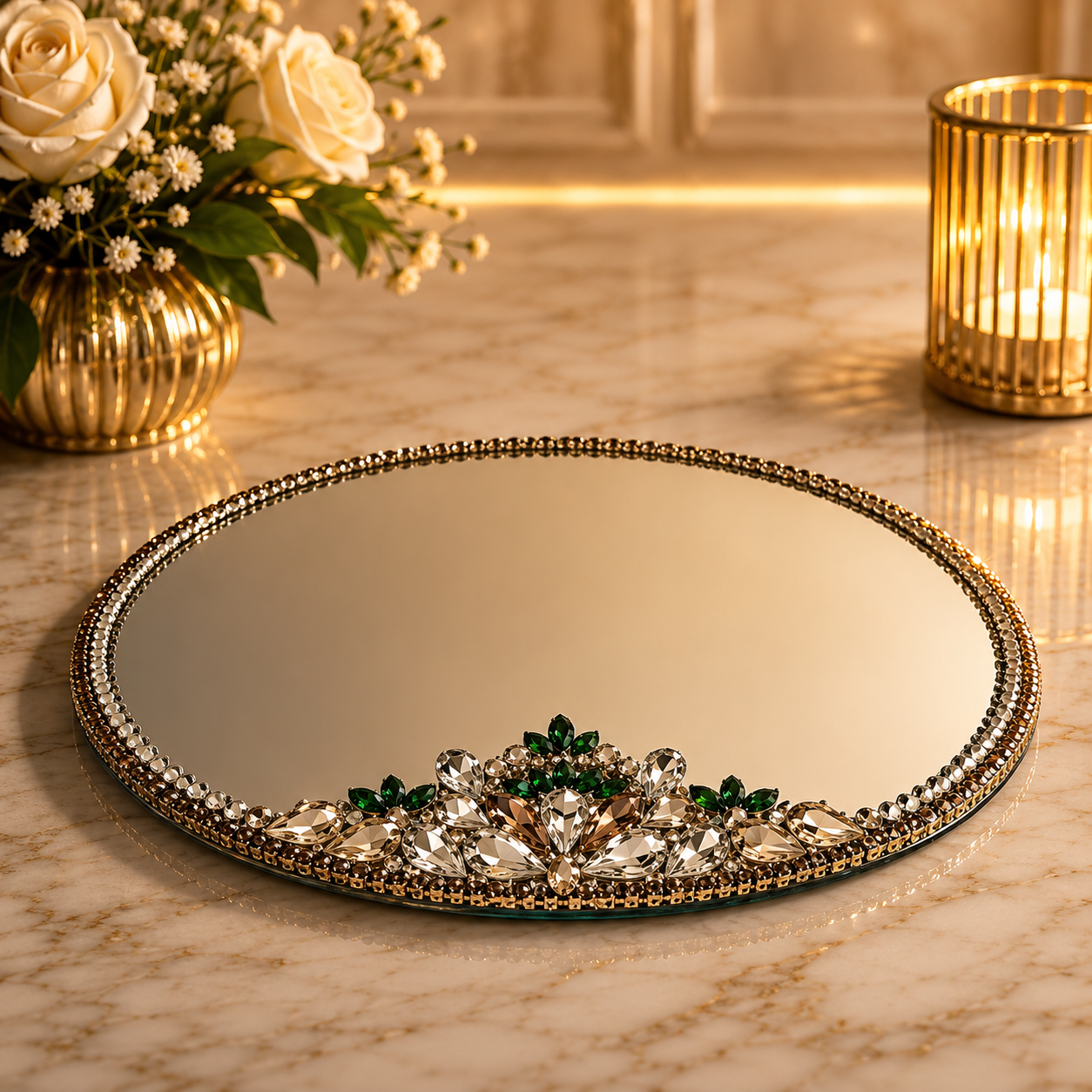 Luxury Mirror Presentation Tray for Wedding Gifts & Ring Boxes