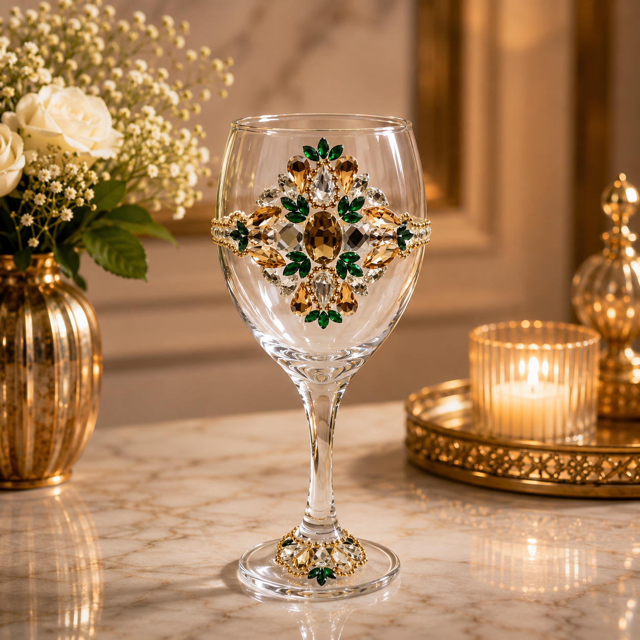 The Emerald Dynasty – Premium Handcrafted Crystal Goblet