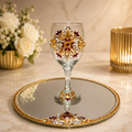 The Imperial Star – Premium Doodh Pilai Glass & Mirror Tray Combo